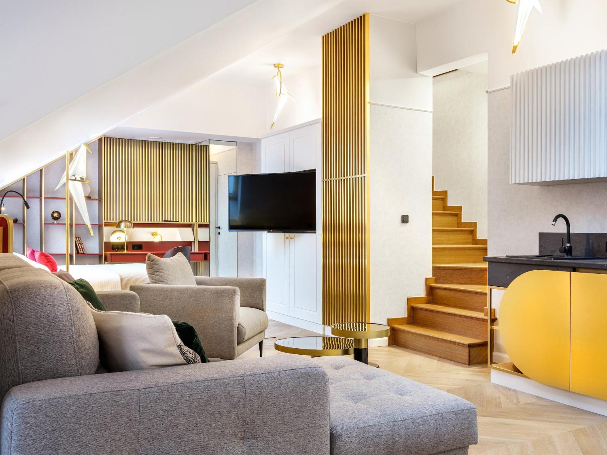 Apartament z wanną z hydromasażem i tarasem na dachu