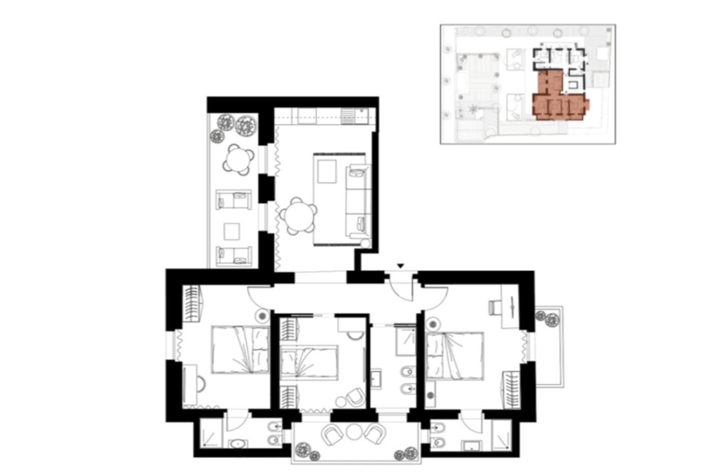 Three-Bedroom Apartment