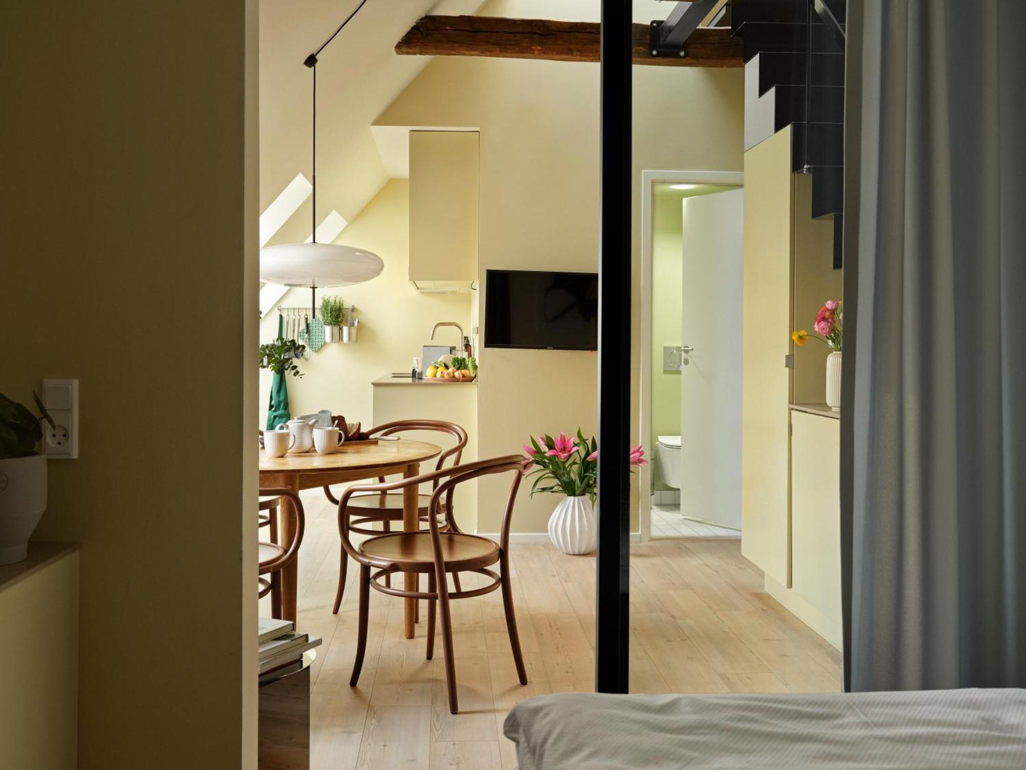 Split level Apartment Loft Bed Two Double Beds
