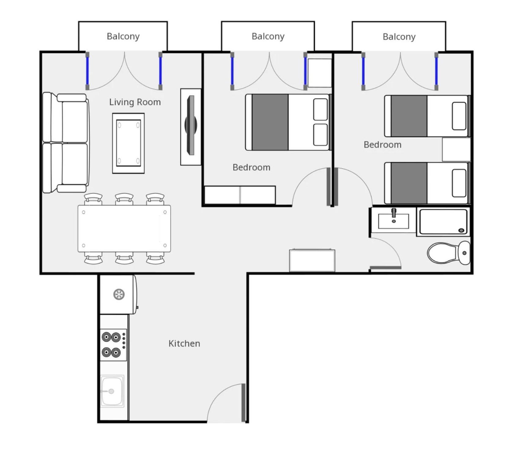 Appartamento Standard con 2 Camere da Letto