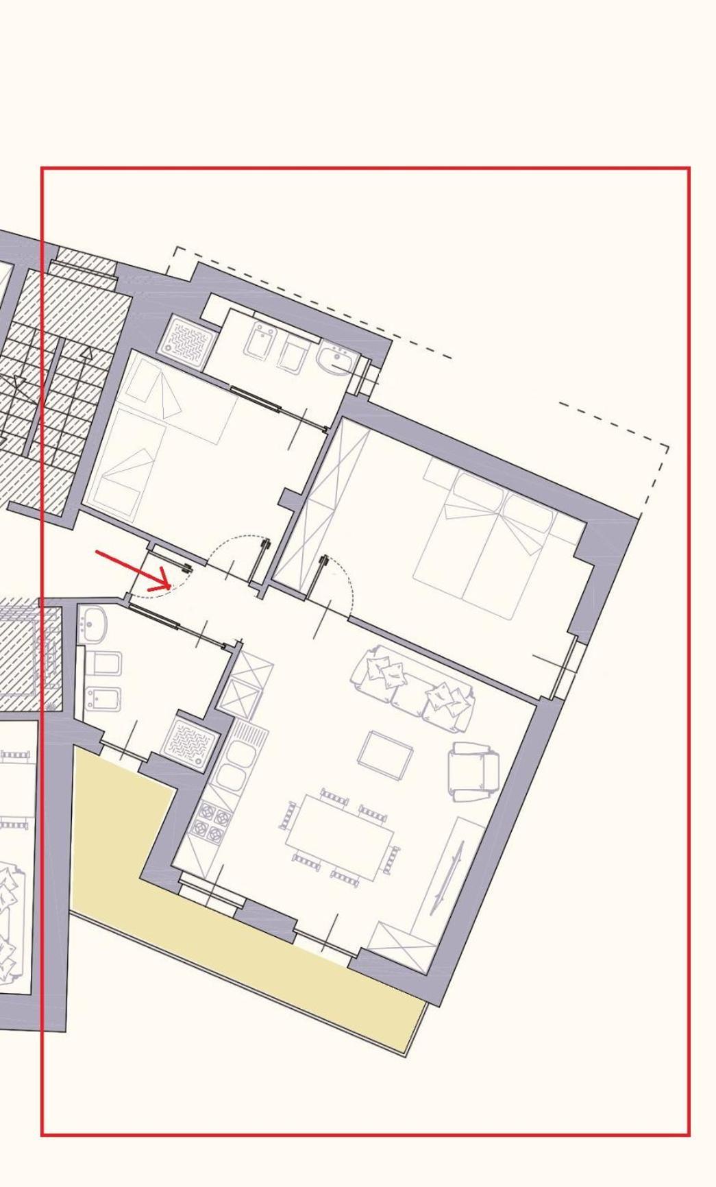 Appartamento con 2 Camere da Letto